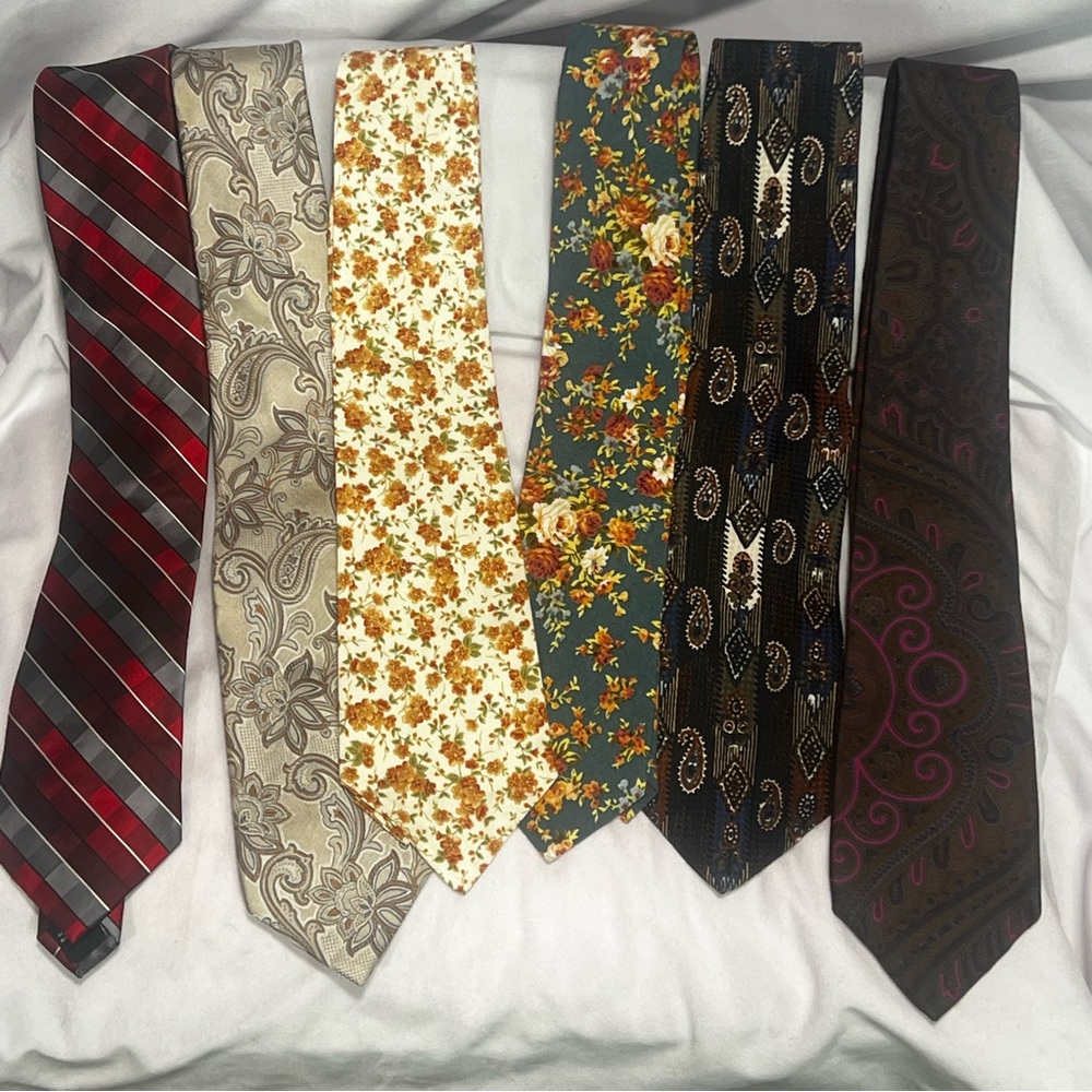 Vintage look tie collection.   6 ties for $24